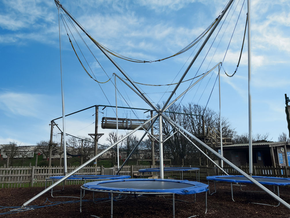 Bungie Trampolines at Devon Cliffs