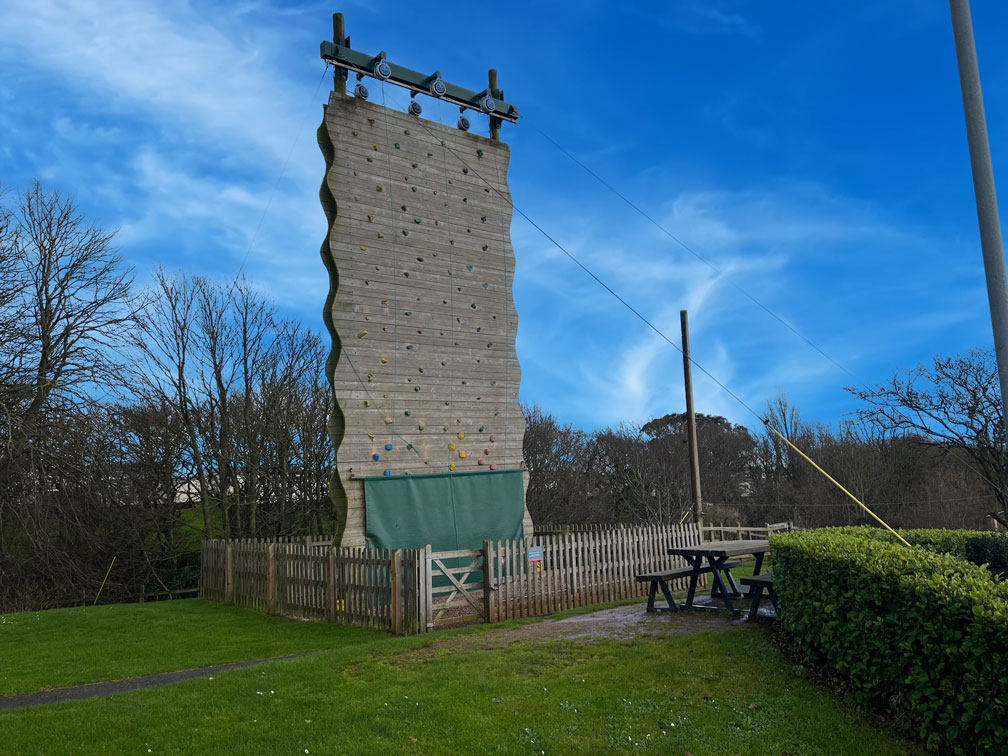 Climbing Wall at Devon Cliffs